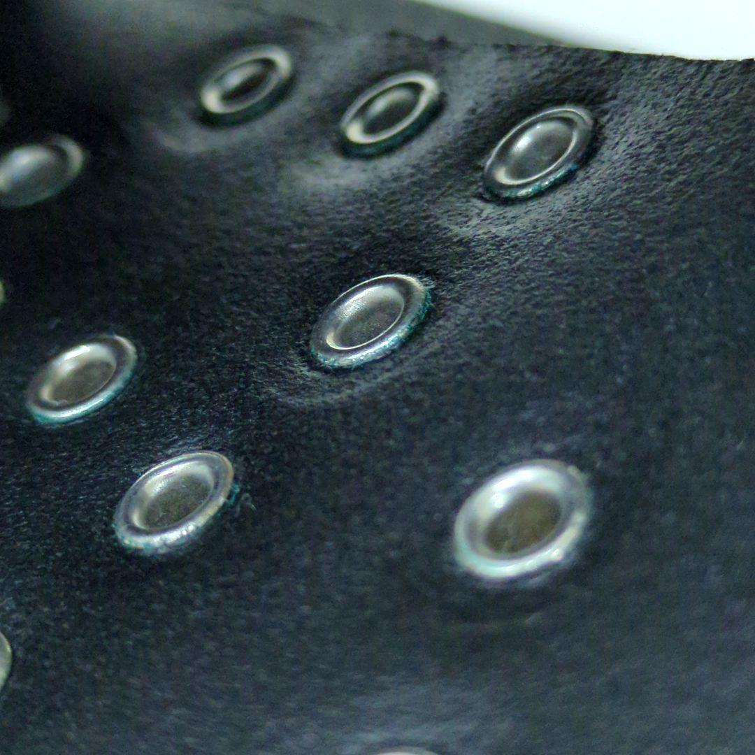 ドルチェ&ガッバーナ D&G スタッズ レザーベルト ブラック イタリア製