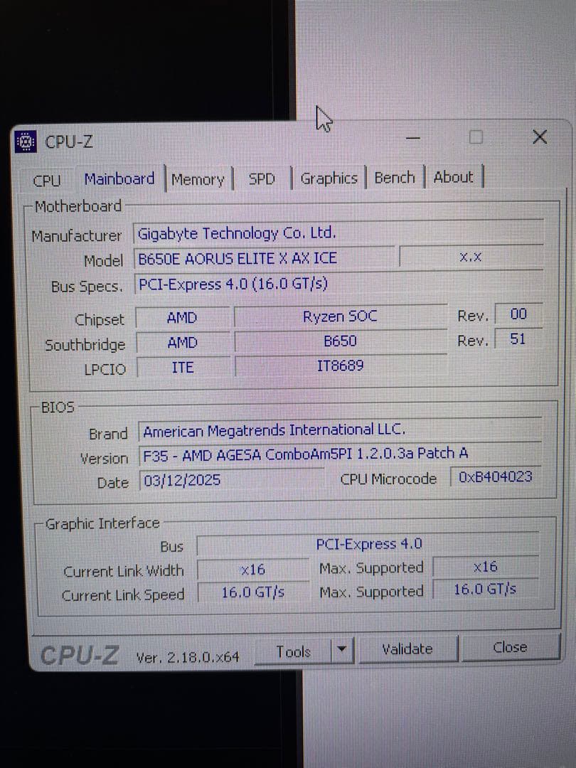 マザーボード B650E AORUS ELITE X AX ICE