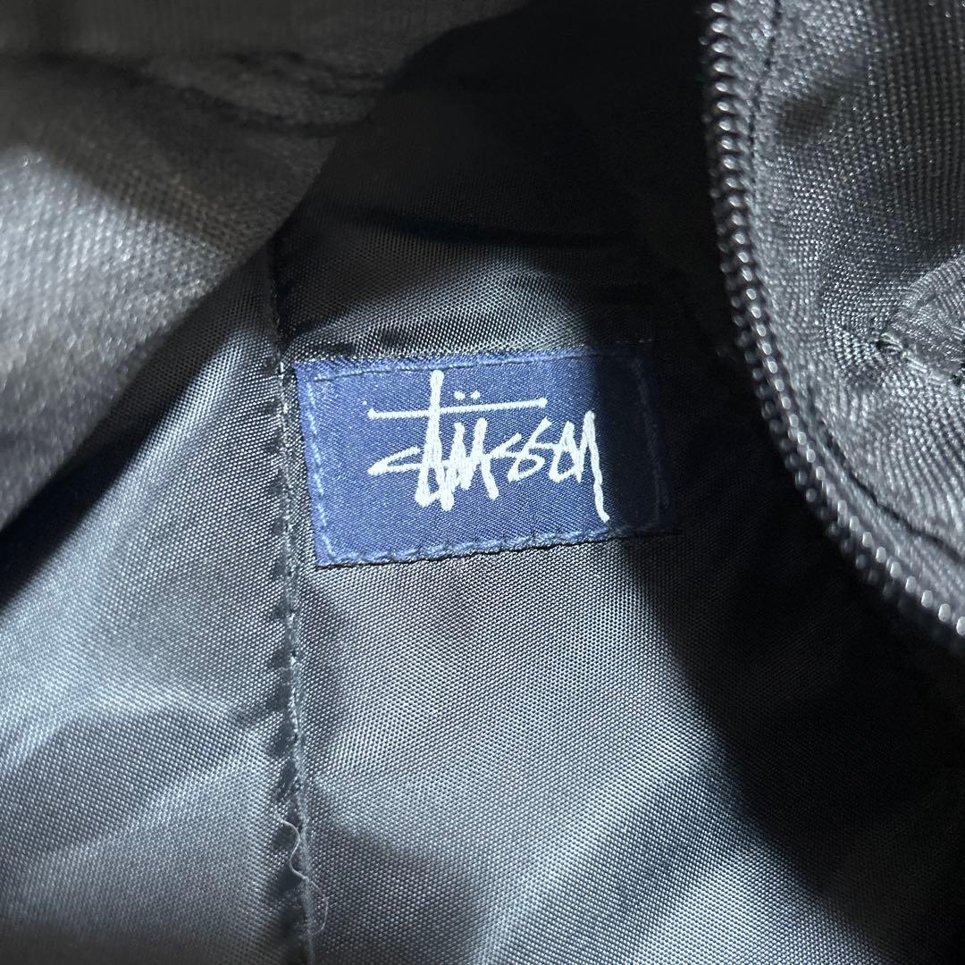 old stussyステューシー　黒　ブラックメッセンジャーバッグ　古着　y2k