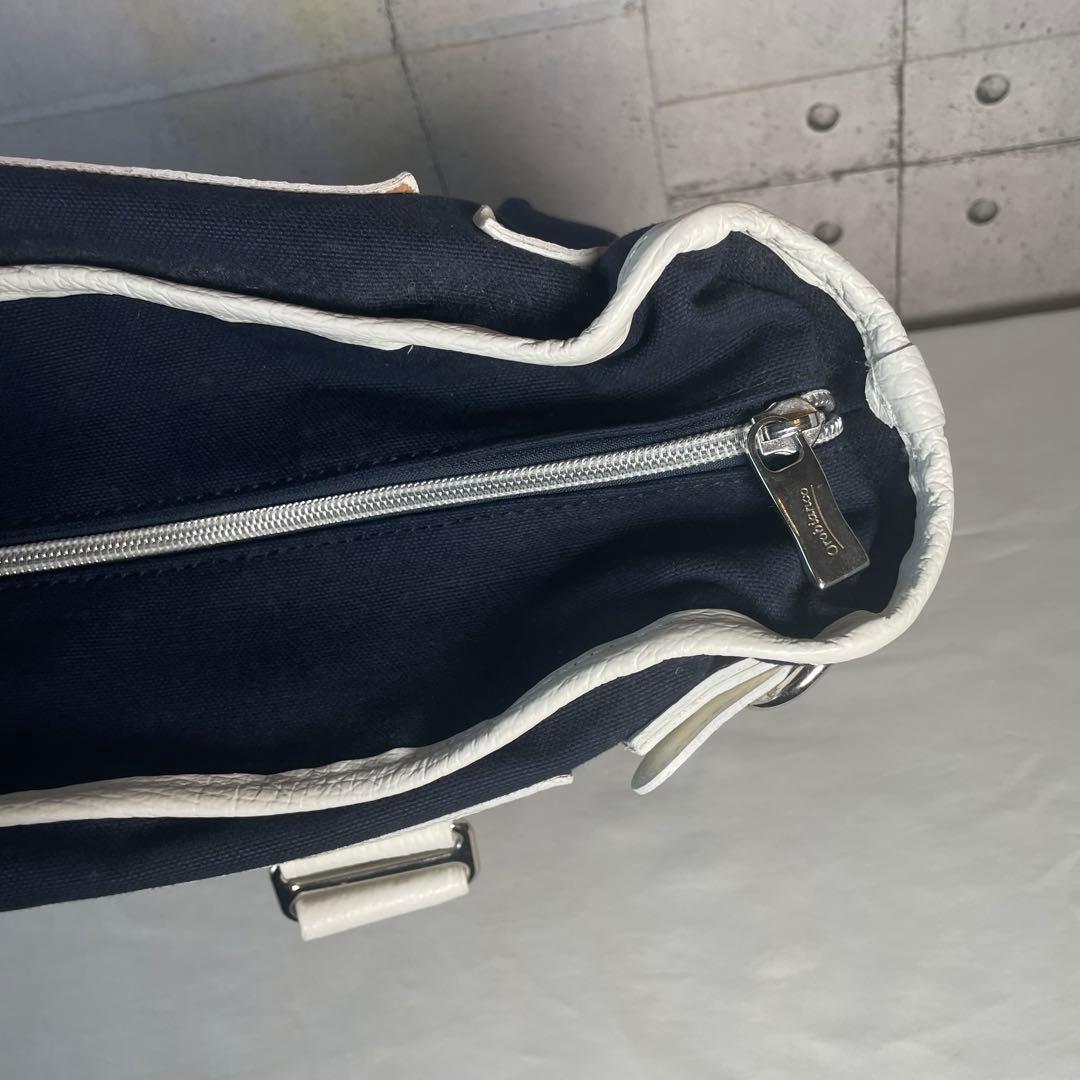 オロビアンコ　トートバッグ　レザー　キャンバス