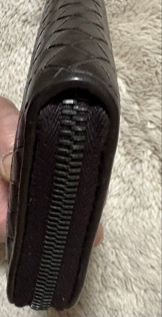 ボッテガbottegaveneta 長財布　ダークブラウン　ICチップ入り