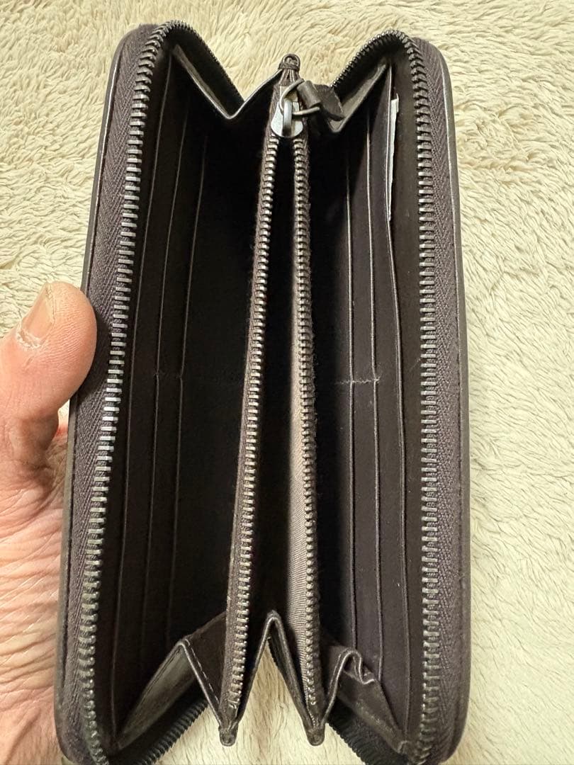 ボッテガbottegaveneta 長財布　ダークブラウン　ICチップ入り