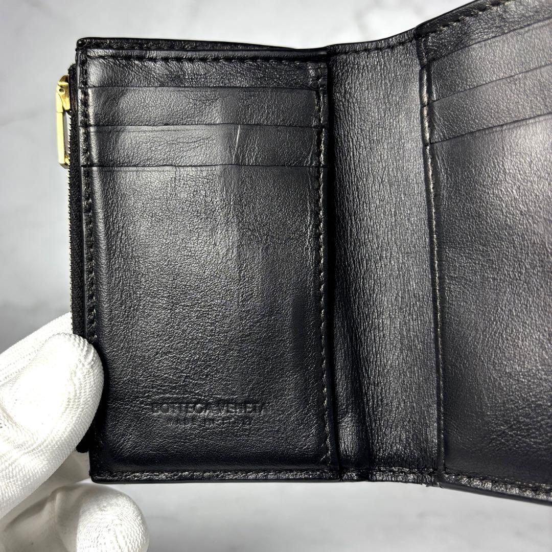 BOTTEGA VENETA ブラック 3つ折り 財布 カセット
