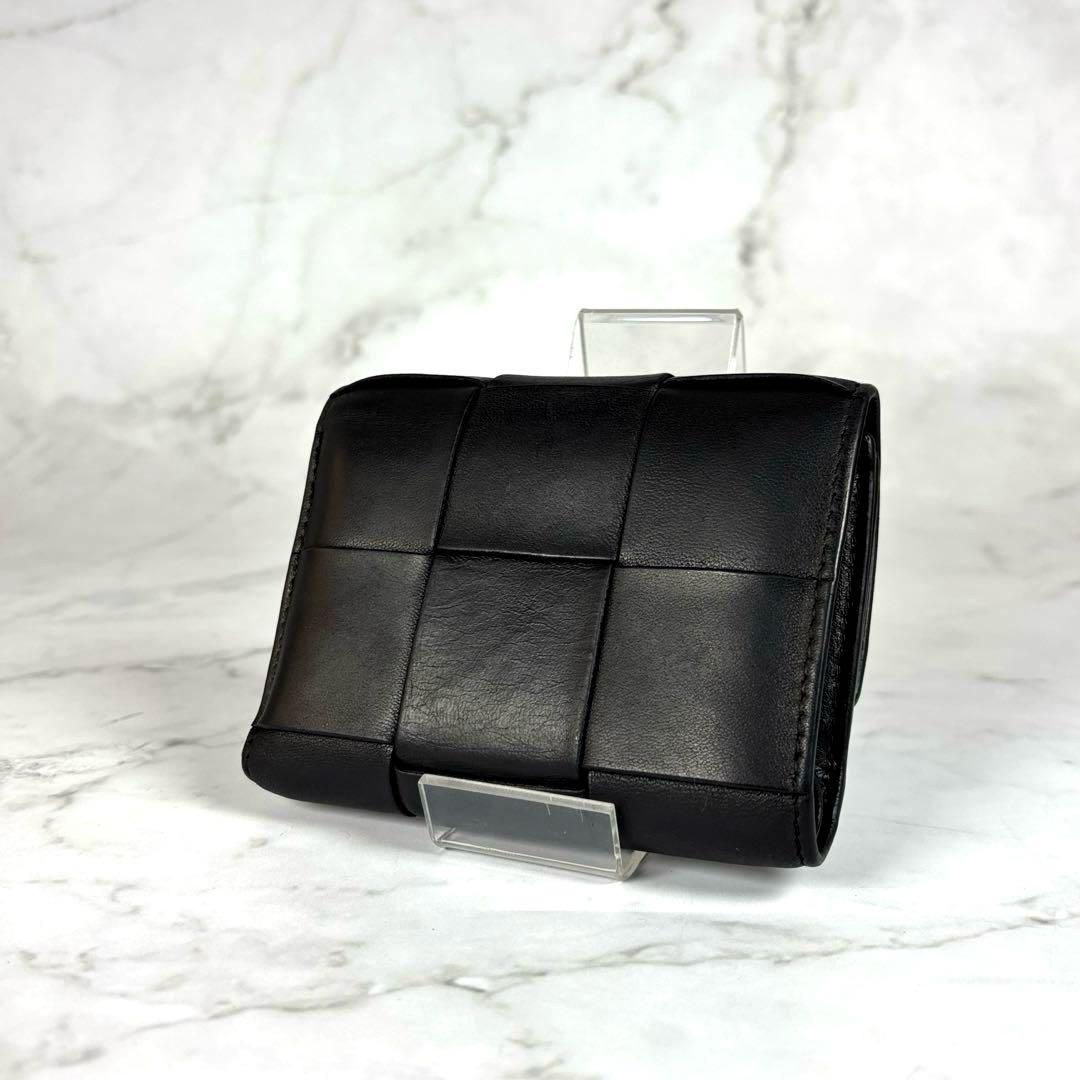 BOTTEGA VENETA ブラック 3つ折り 財布 カセット