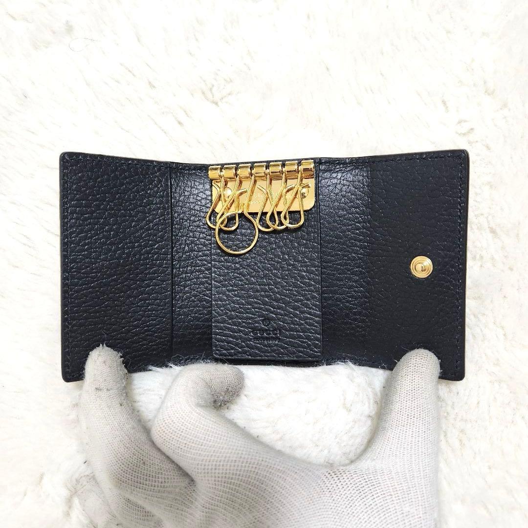 ぷく✨新品未使用✨グッチ　キーケース　6連　マーモント　スプリーム　レザー