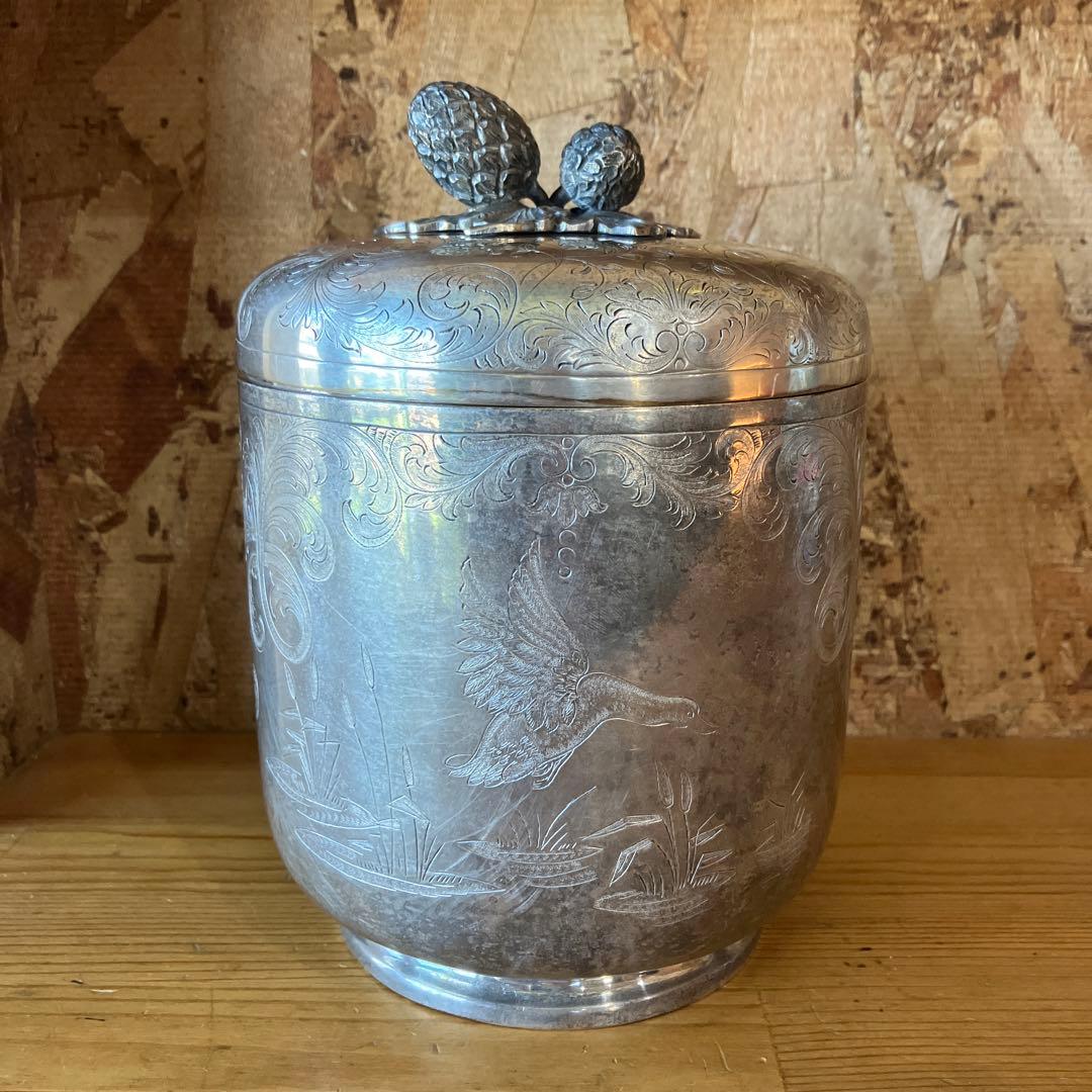 アンティーク雑貨 Tiffany SterlingSilver Footed Lidded Jar