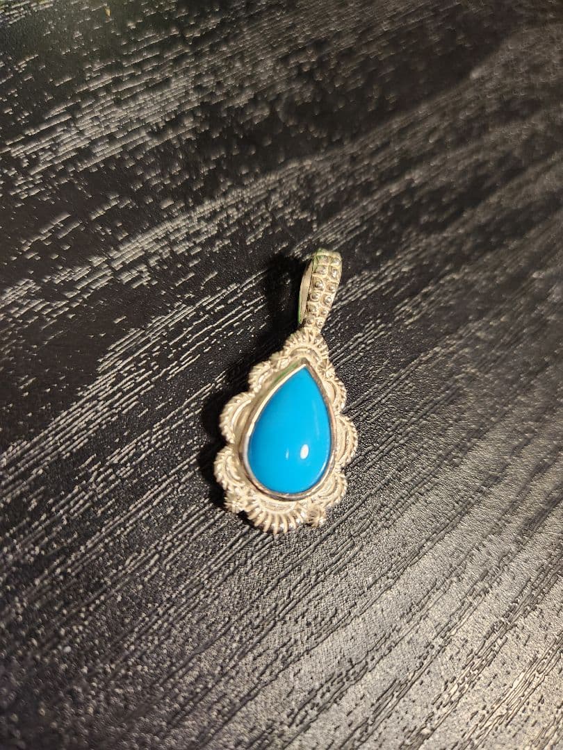 tady&king ネイティブティアドロップペンダントトップSV 大 ターコイズ