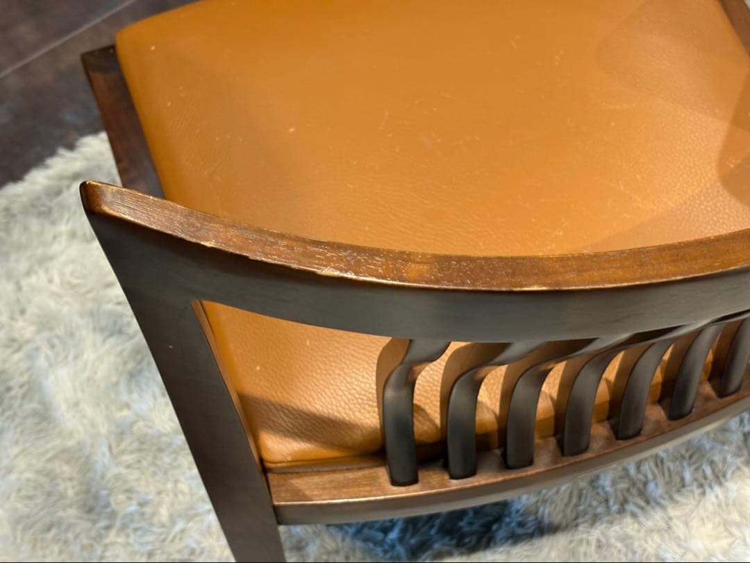 希少　飛騨産業　グリーンレザー　domani ドマーニ　スポークチェア　nG