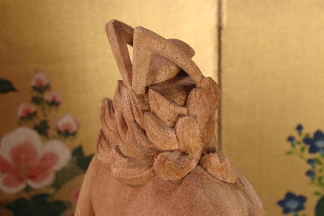 EE005　澤田政廣門下　高橋勇 謹作　木彫　『 鍾馗 』 高34.5cm 共箱