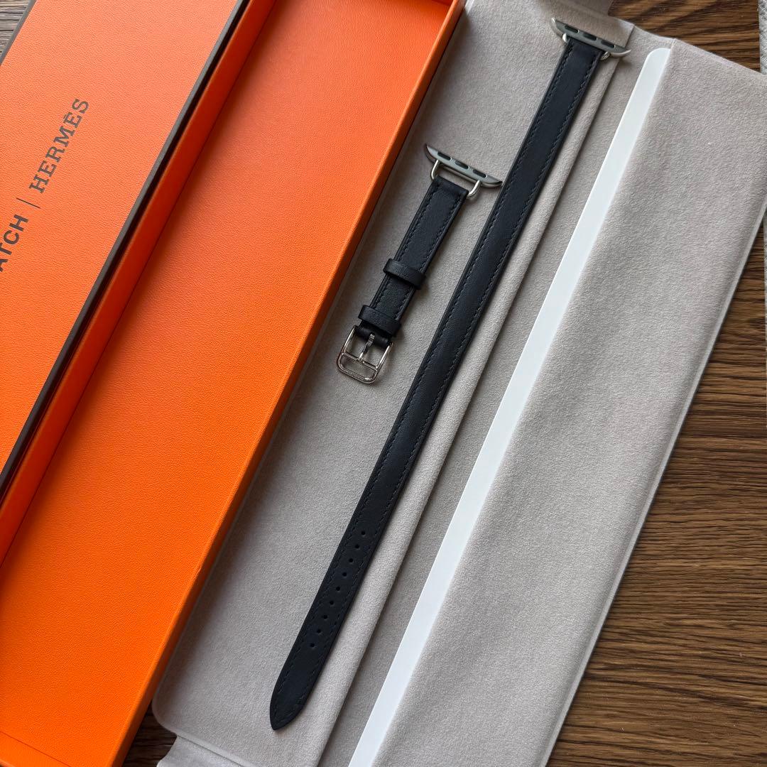 2776 レア　Apple Watch エルメス　ブルーインディゴ　二重レザー