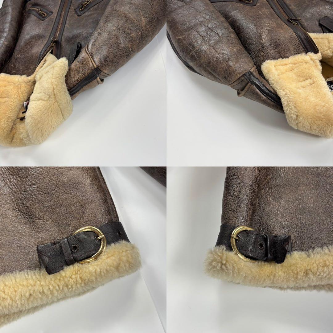 希少42サイズ　SCHOTT　B-3　フライトジャケット　ゴールド金具