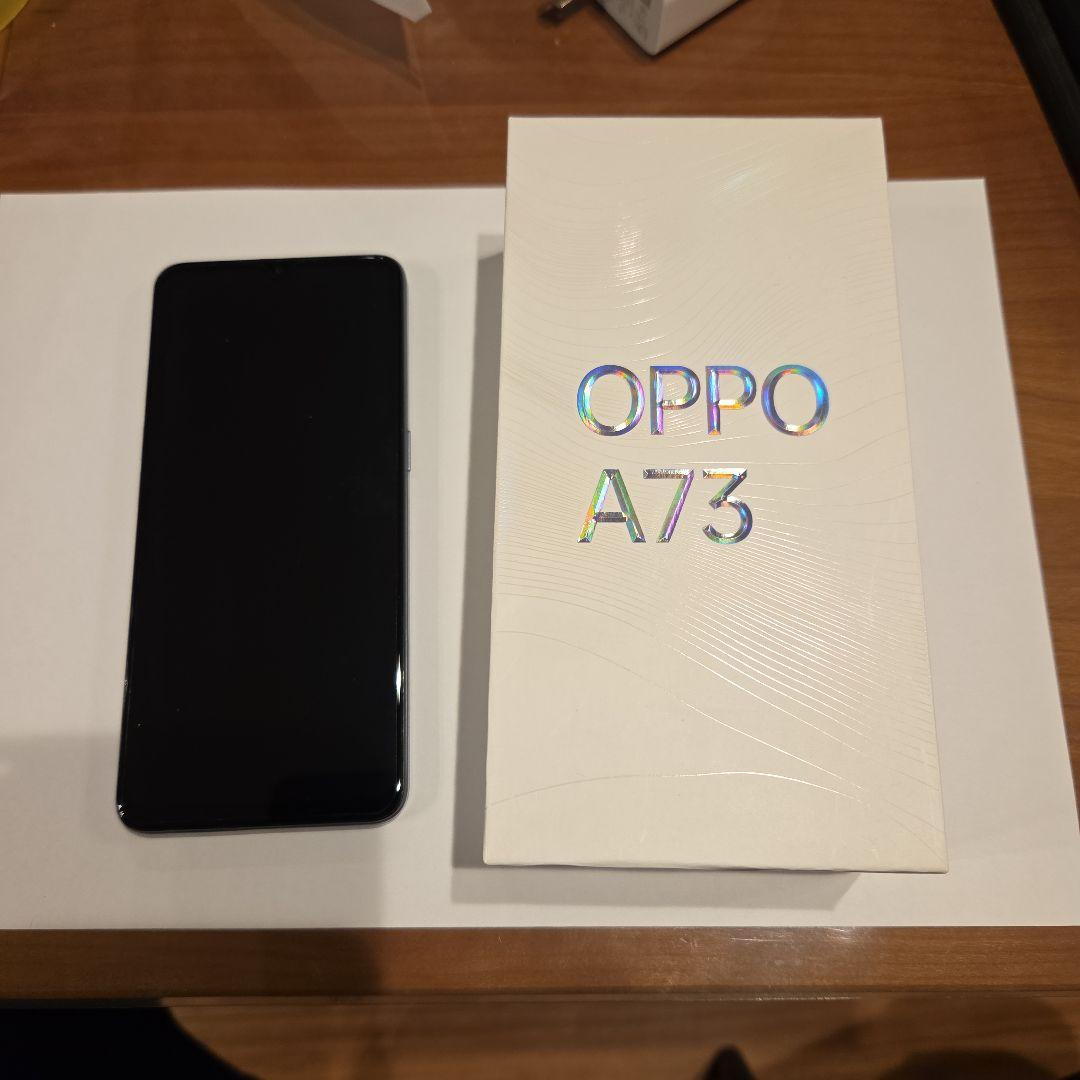 美品　OPPO A73 楽天　64GB スマホ　ネイビーブルー　付属品付　箱付