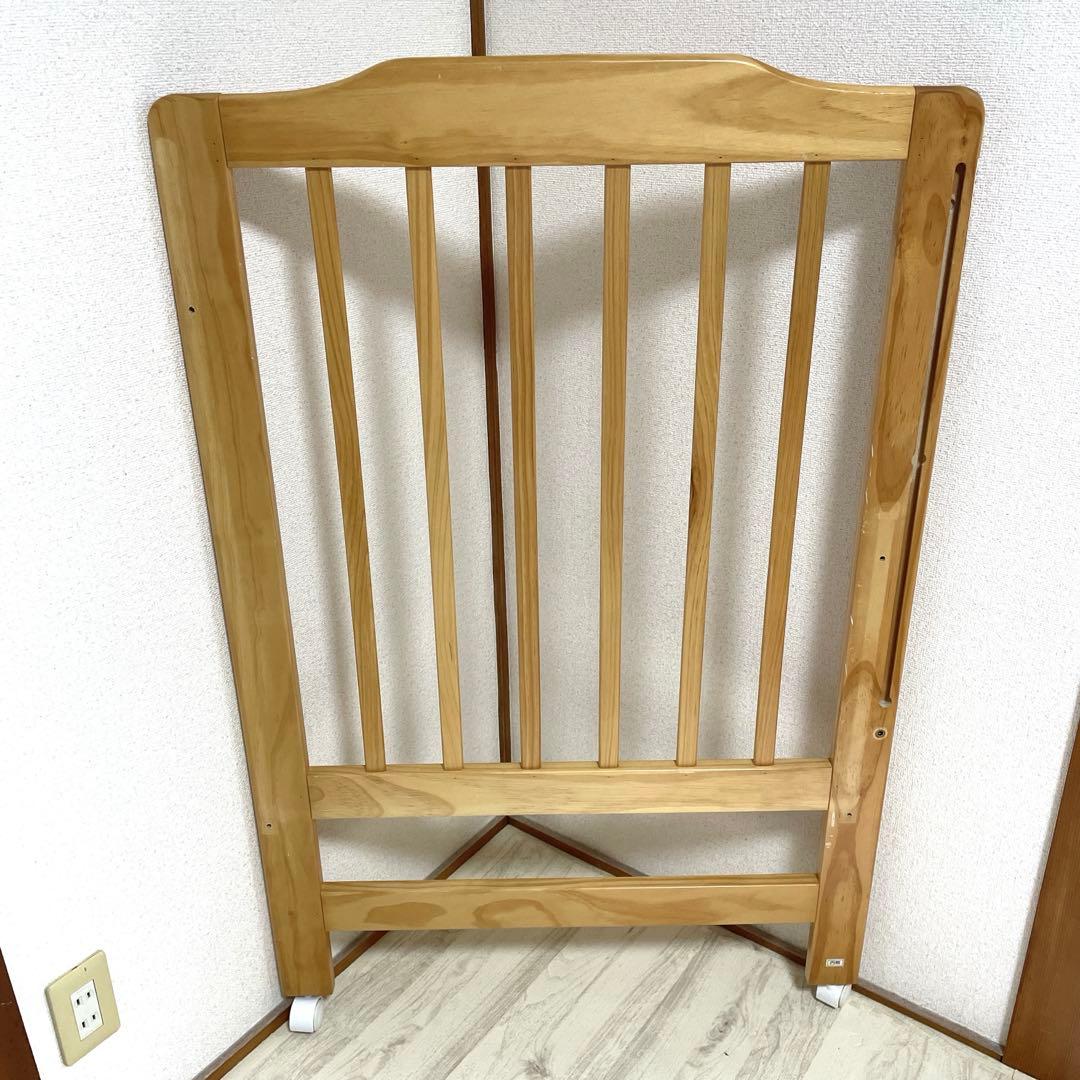 付属品完備 KATOJI ハイシートベビーベッド ナチュラル 02020