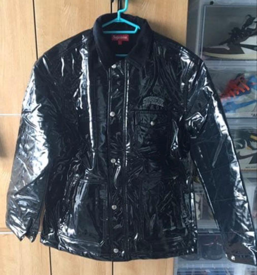 supreme Quilted work jacket black 黒L