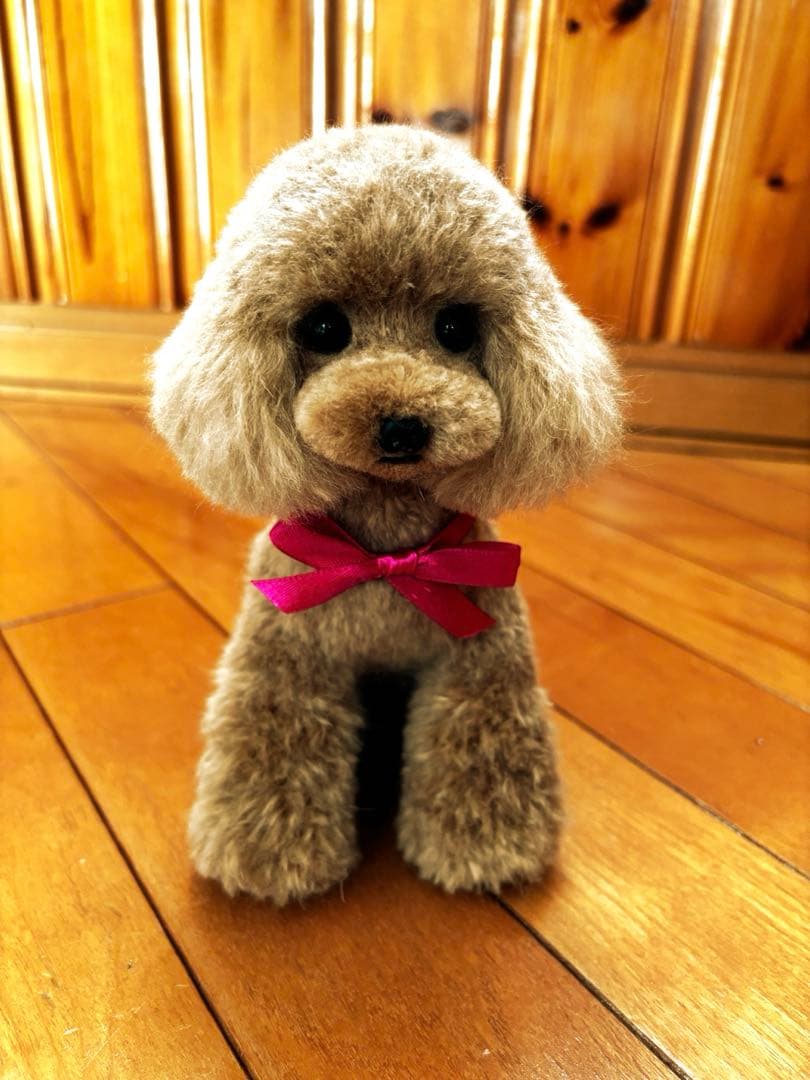 毛糸+羊毛フェルト トイプードル