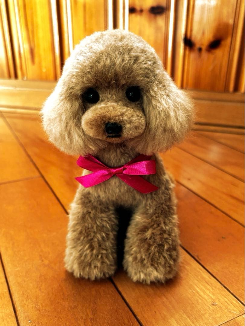 毛糸+羊毛フェルト トイプードル