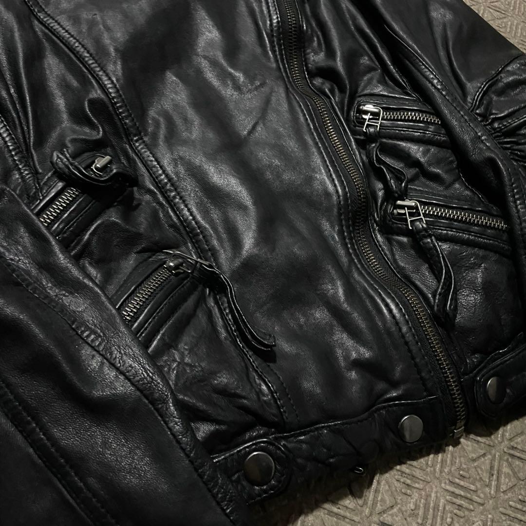 ジャケット・アウター opium darkwear mulch zip riders jacket
