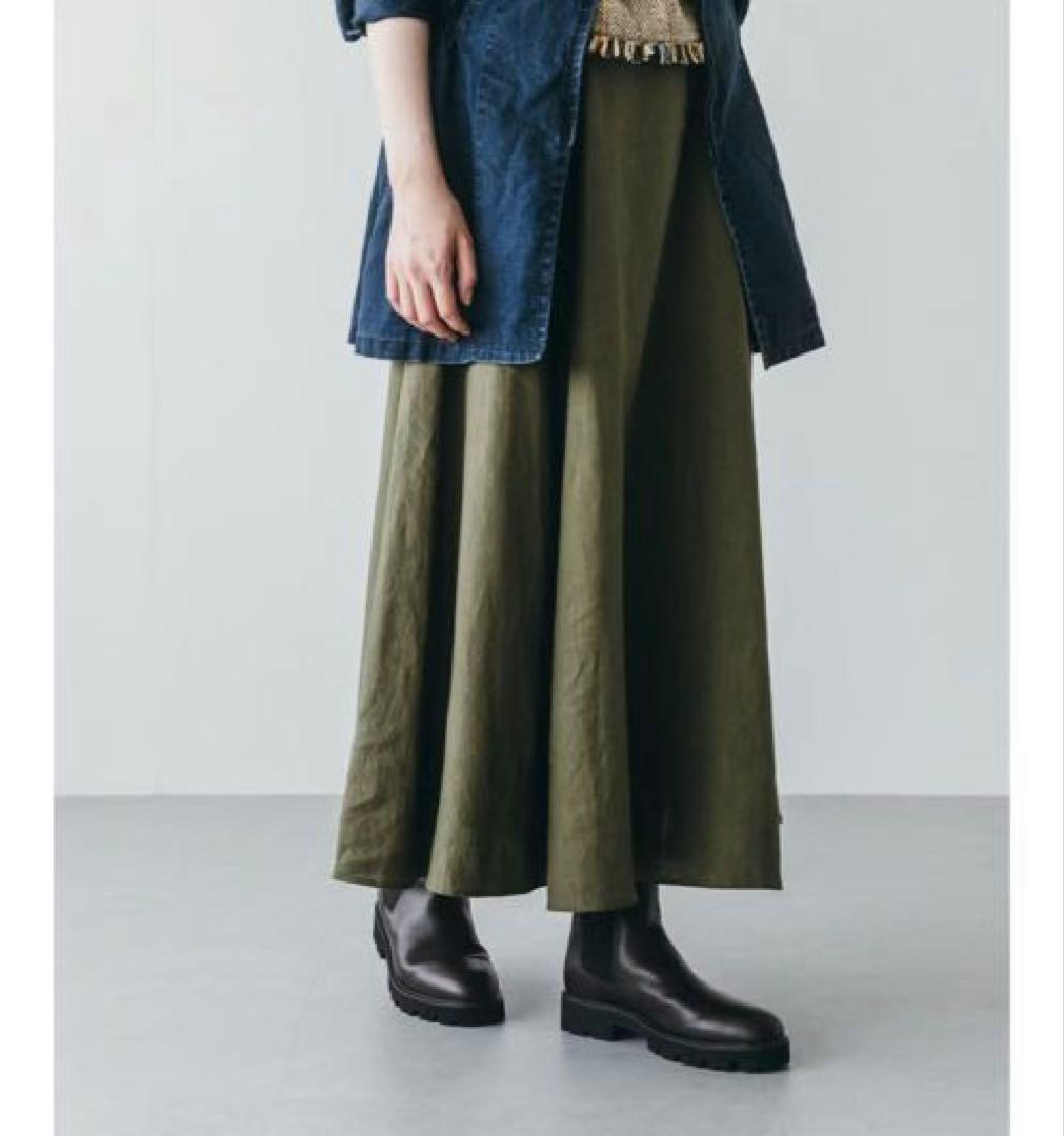 北欧、暮らしの道具店　サイドゴアブーツ　牛皮　ブラック　24センチ