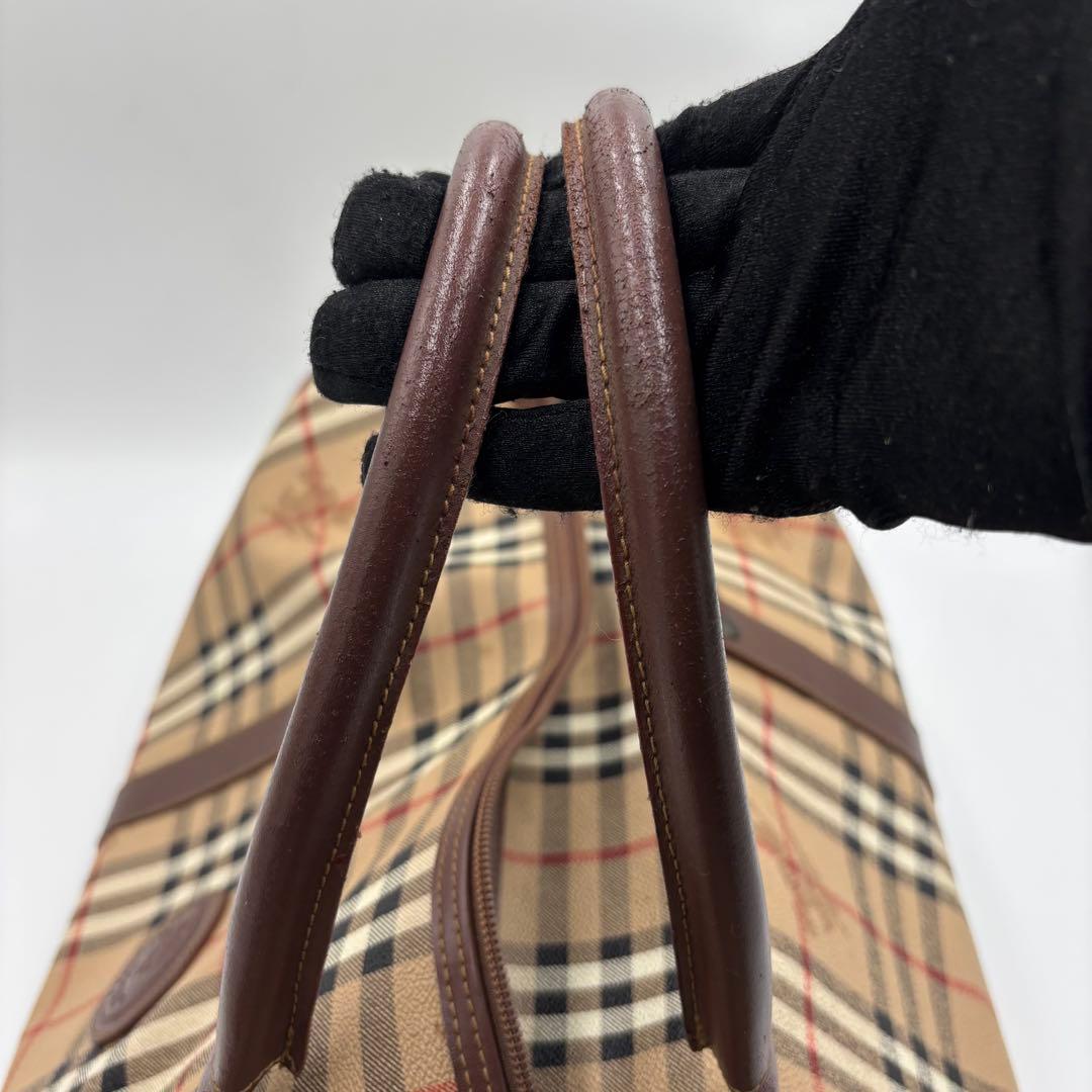 Burberrys バーバリー ノバチェック レザー ボストンバッグ PVC