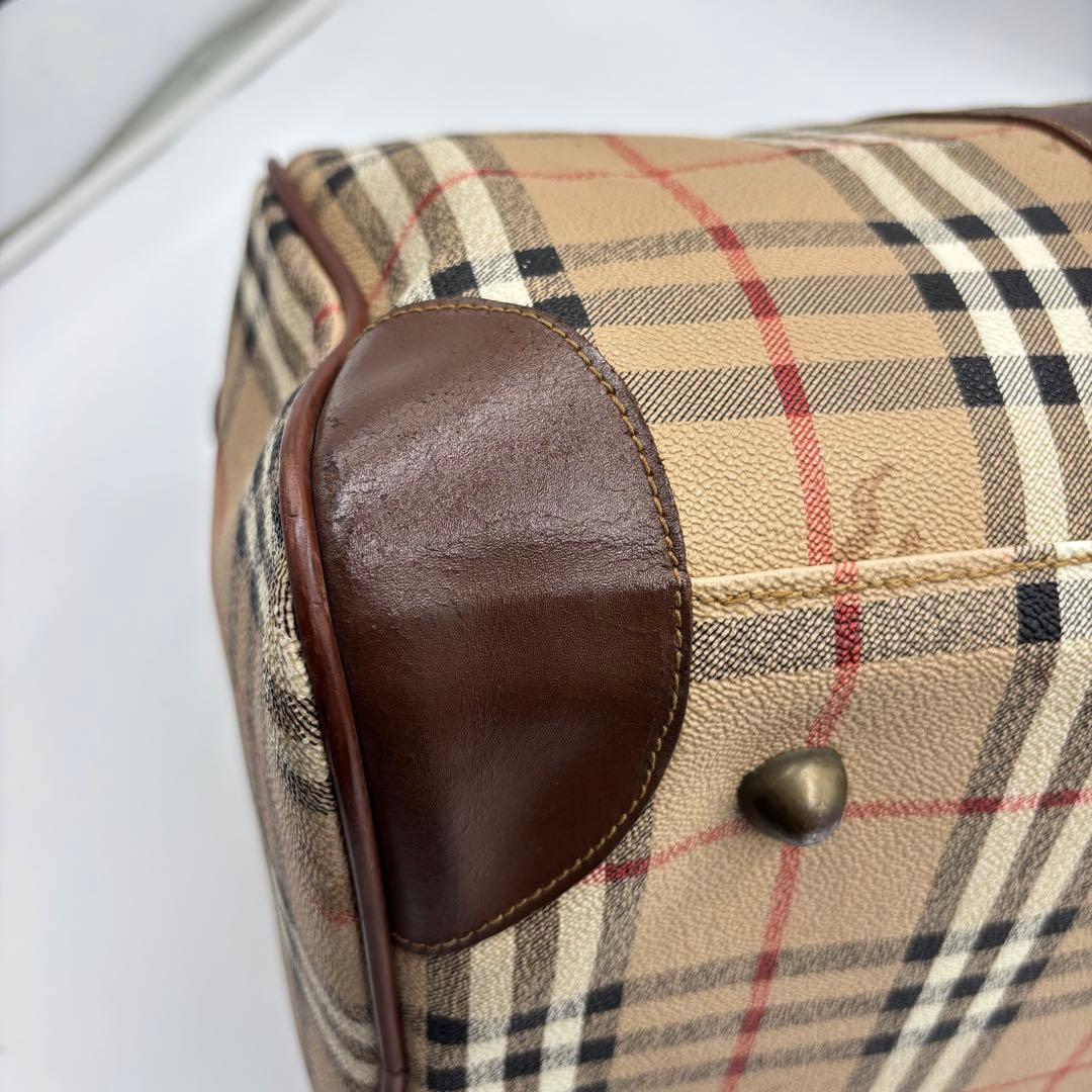 Burberrys バーバリー ノバチェック レザー ボストンバッグ PVC