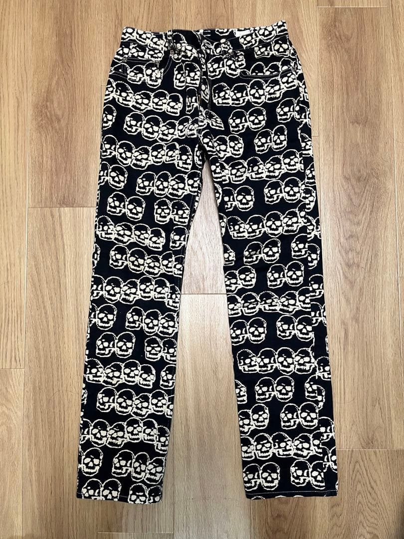 HYSTERIC GLAMOUR スカル柄 パンツ black