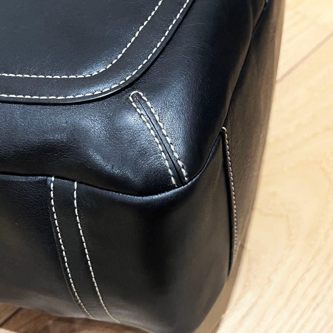 極美品　コーチ　11285 ハンドバッグ　エルゴ　レザー　ブラック　黒