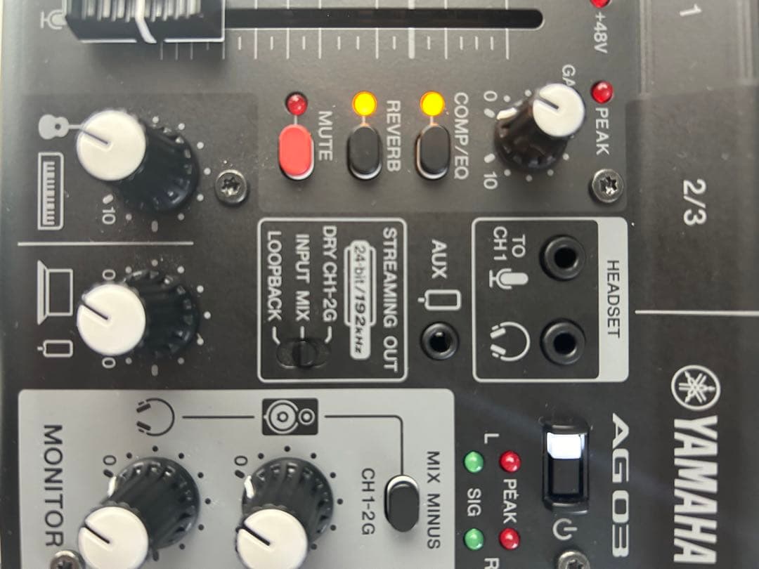 YAMAHA AG03 MK2 インターフェース