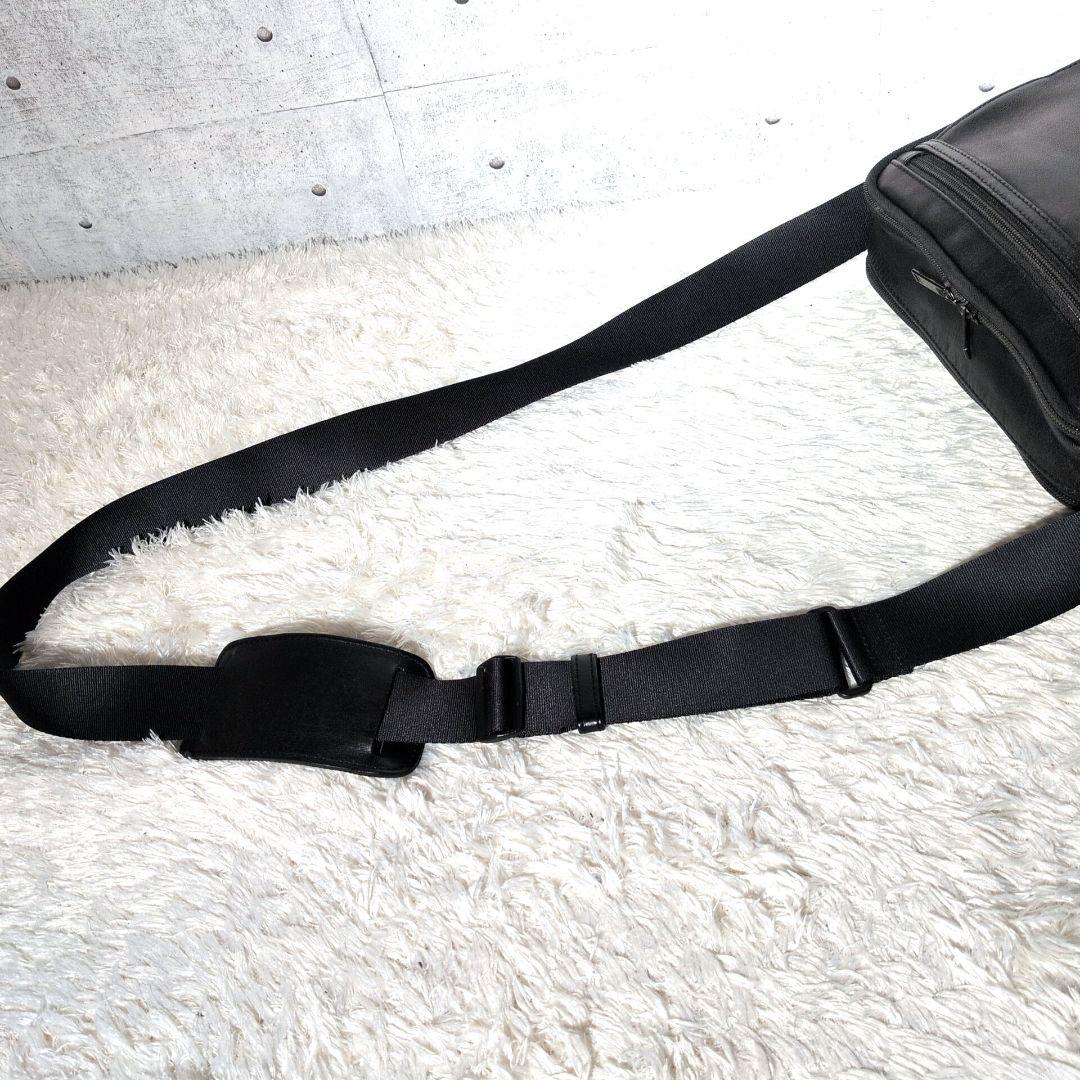 【美品 オールレザー】ポーター　アメイズ　ショルダーバッグ　クロスボディ　黒