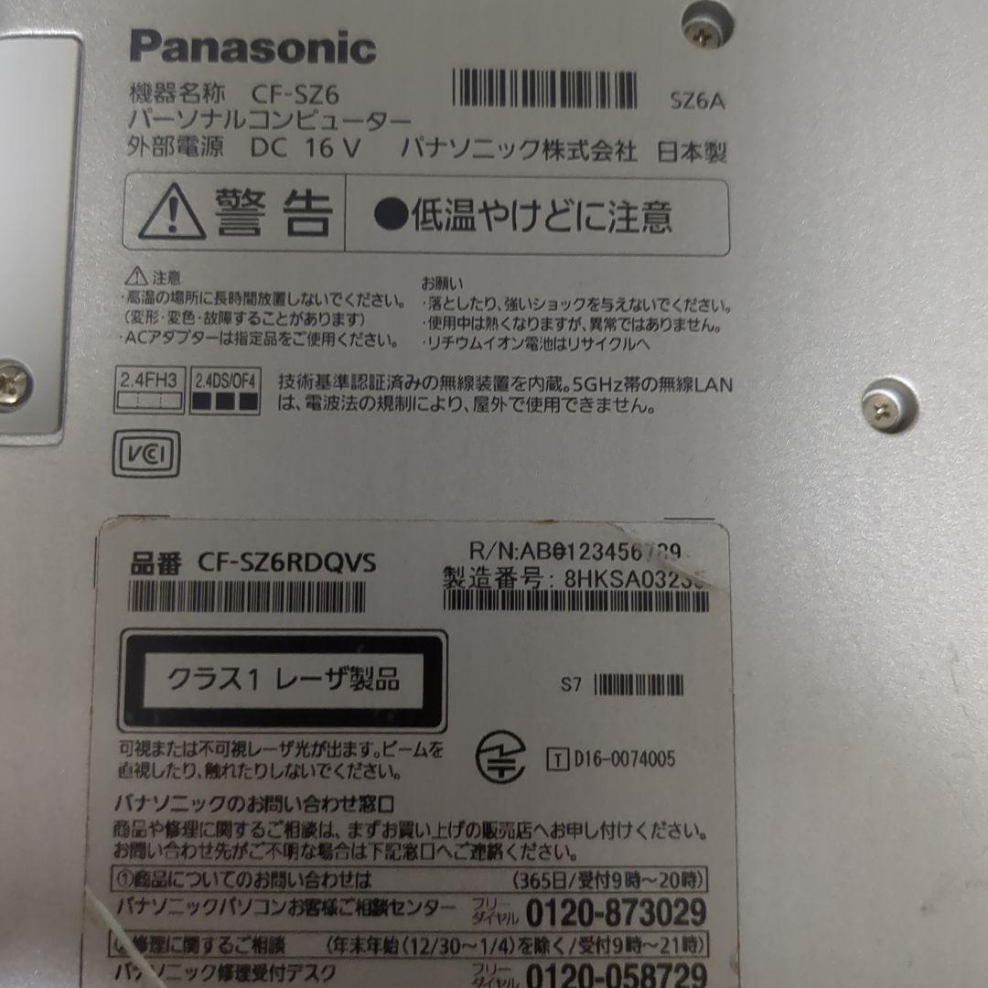 Panasonic let's note CF-SZ6 CF-SZ6RDQVS☆