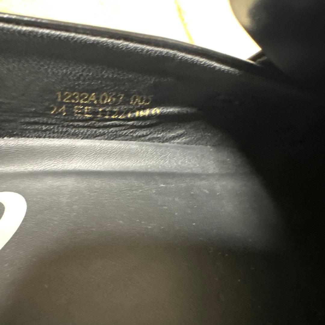 アシックス　ランウォーク　ローファー　24cm　フリンジ　レディース　EE 黒