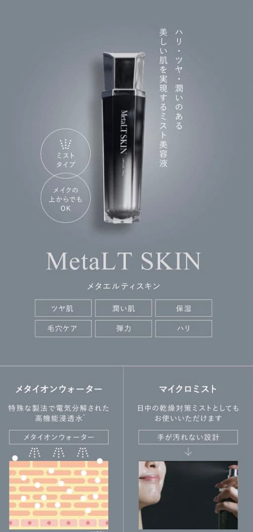 LT (メタエルティ)美顔器&ミスト状美容液 ＋新品ミスト状美容液
