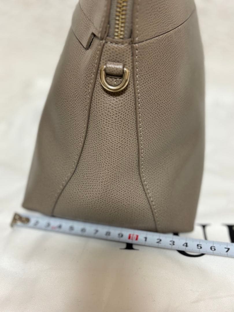 【超美品】フルラ　パイパー　グレージュ ハンドバッグ　ショルダーバッグ