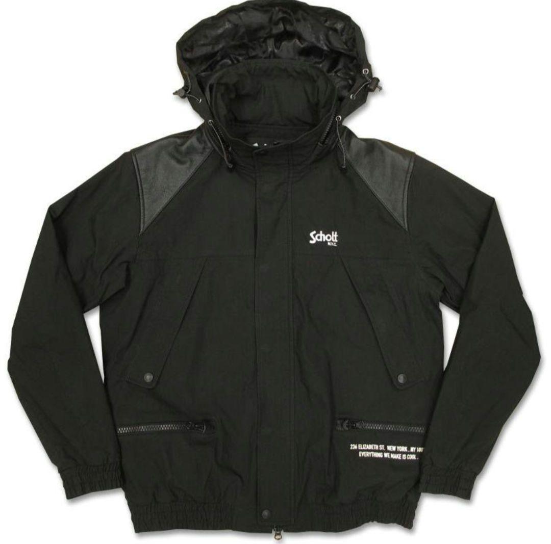 Schott レザーコンビ ジャケット/マウンテンパーカー Lサイズ ☆美品☆