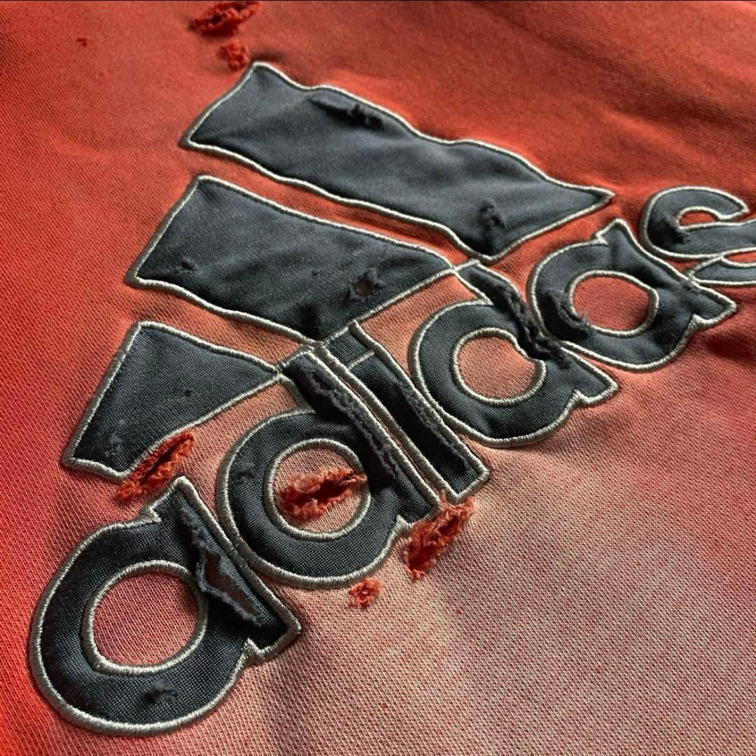 y2k“broken”鬼フェード“襤褸“4XO”フードboro sweat