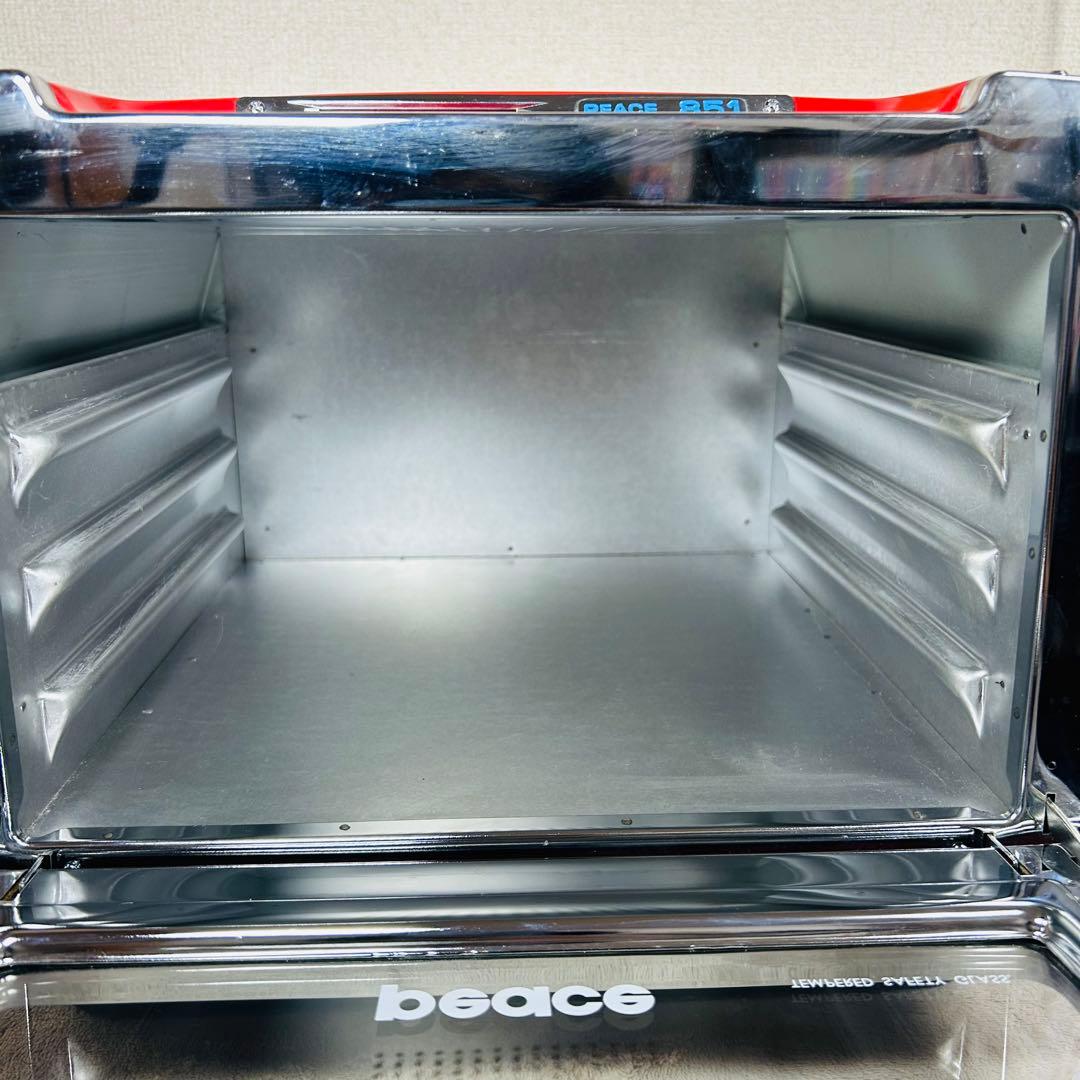 【未使用級美品】peace 851 ガスオーブン ピーステンピ　天火オーブン　赤