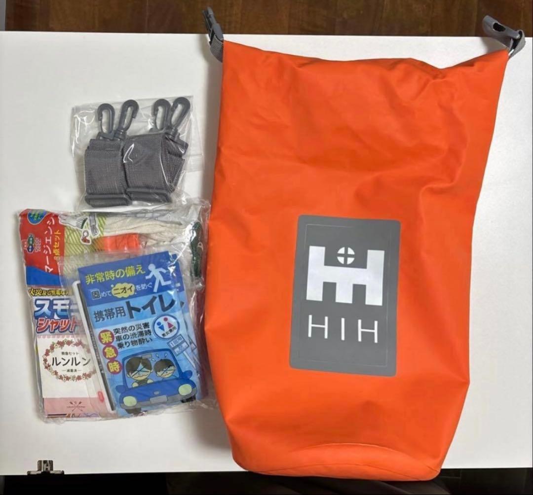 【28点セット】LAPITA & HIH 防災キャリー+防水バッグ+グッズ26点