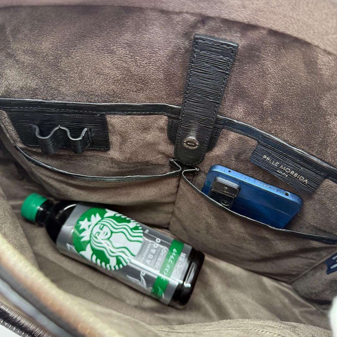 ペッレモルビダ キャピターノ ビジネスバッグ ブラック 黒 レザー ハンドバッグ