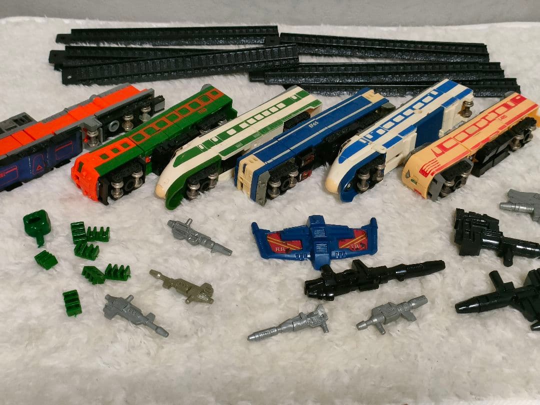 ★【当時物】タカラ ダイアクロン トレインロボ 6体セット