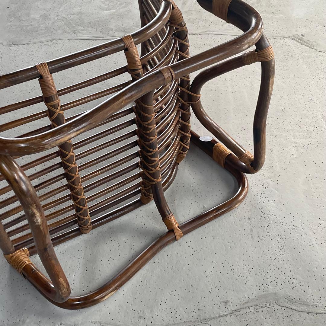 ①【マルニ木工】ラタンチェア　籐　ヴィンテージ　レトロ　家具　２脚出品中！