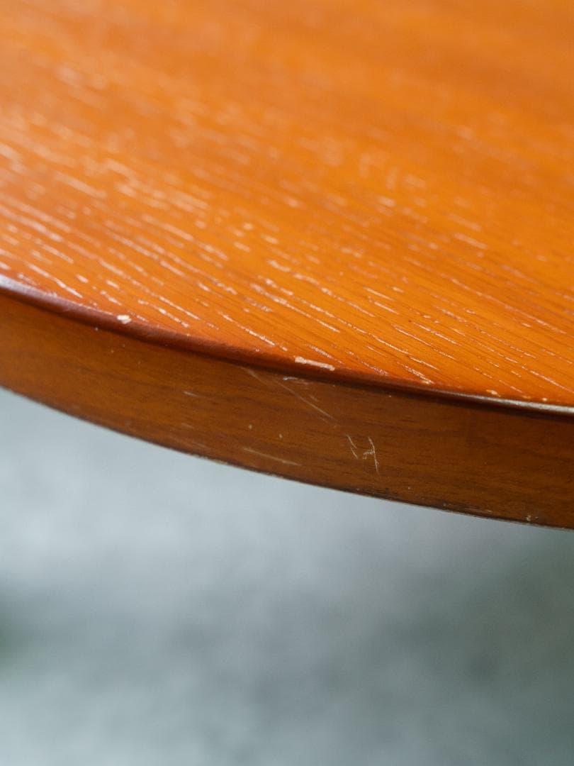 フクダクラフト　90年代 天然木円卓　折りたたみ　モダン ラウンド ローテーブル