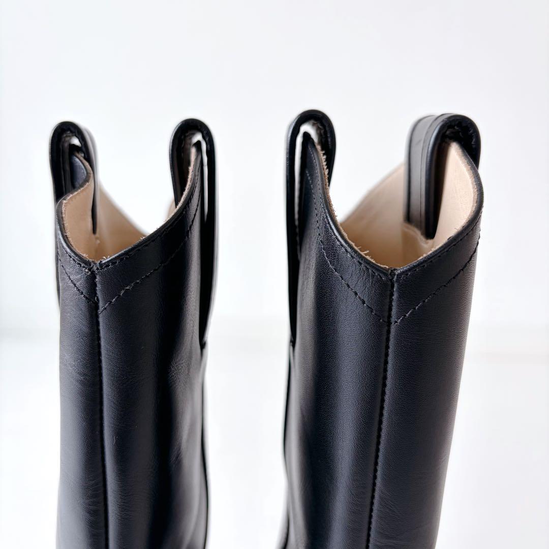 NINARICCI ニナリッチ ウエスタン ブーツ ピンヒール レザー 本革