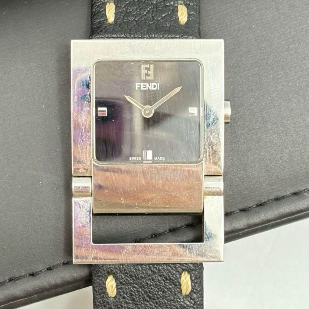 フェンディ クォーツ メンズウォッチ ブラック スクエア0724-S6491sh