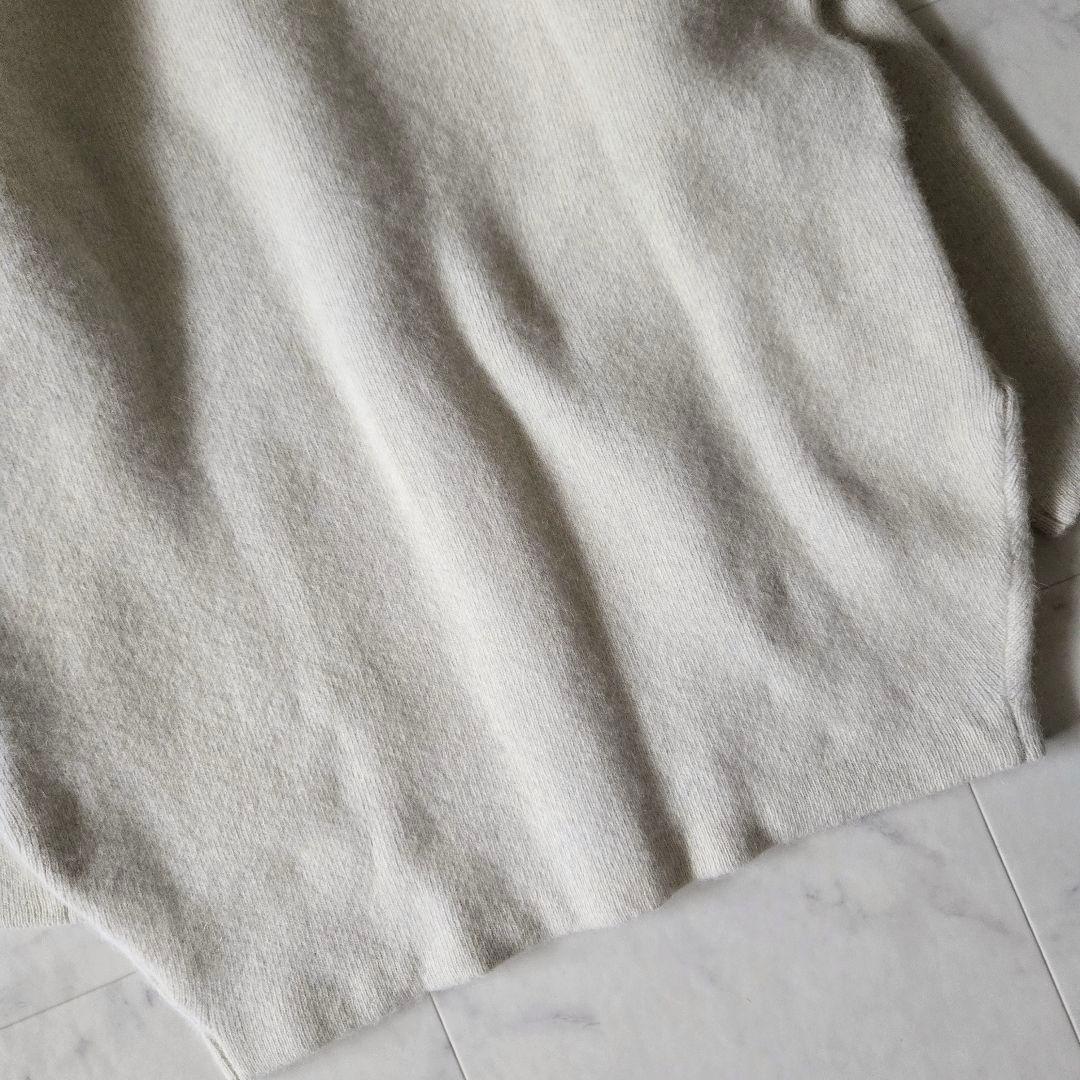 美品✨エレンディーク　ラクーンミックスダブルカーディガン　アイボリー　パープル