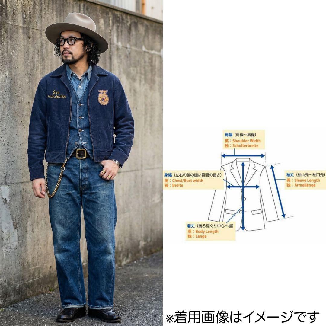 80s★FFA★ファーマーズジャケット★刺繍 ワッペン★USA製★短丈★L★42