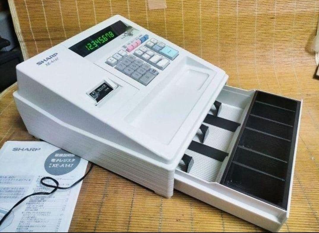 シャープレジスター　XE-A147　PC連携売上管理フル設定無料　000161