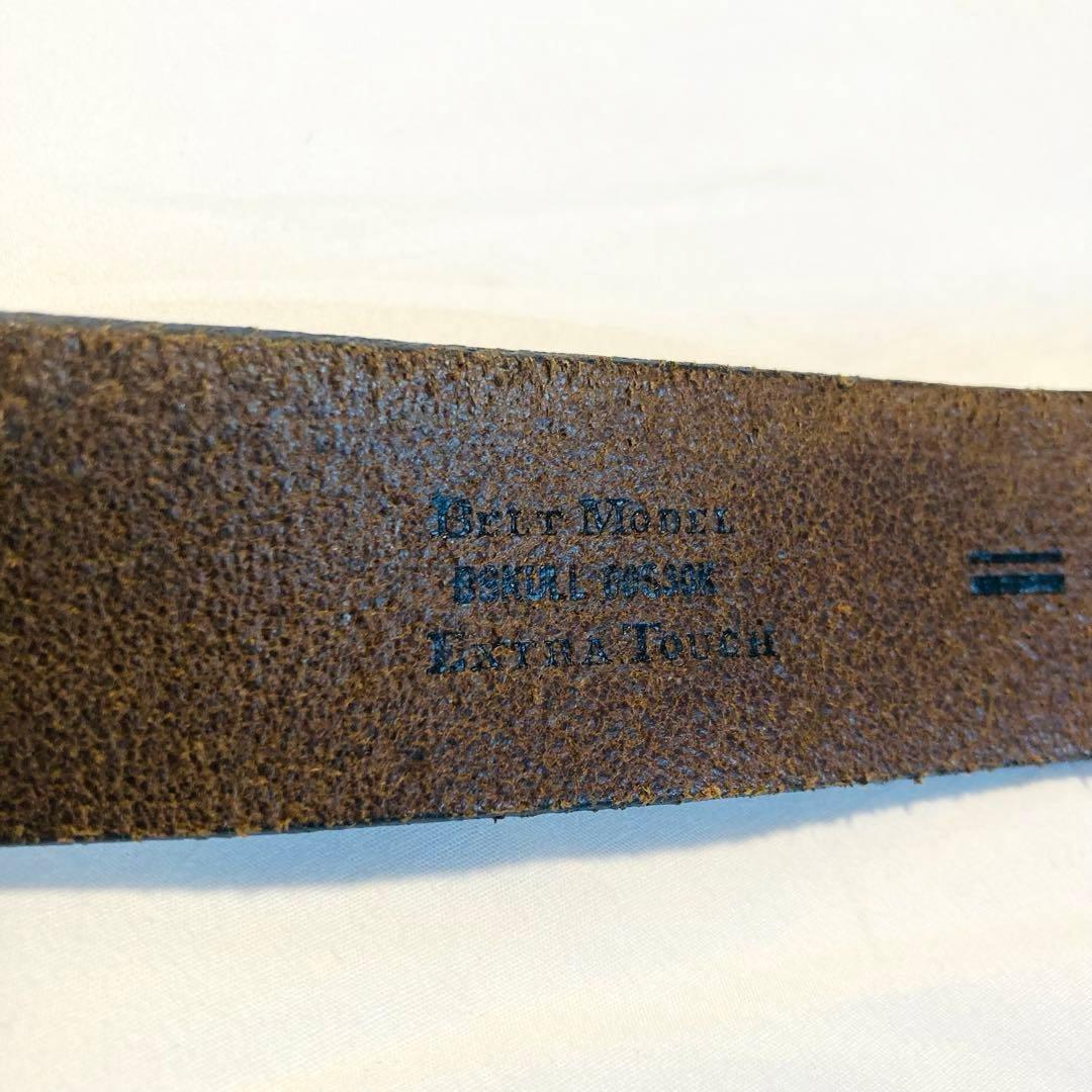 DIESEL 牛革 スカルバックル レザーベルト イタリア製 カウレザー ドクロ