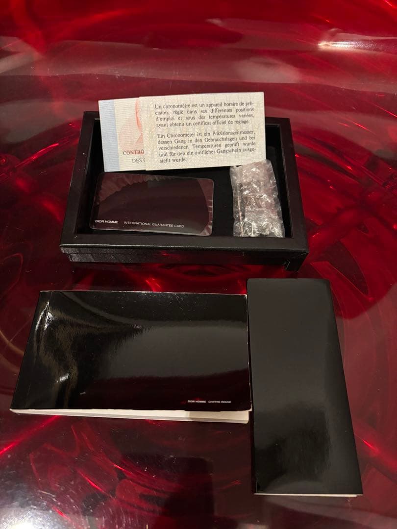 ディオールオム シフルルージュ クロノグラフ ブラック自動巻き 腕時計