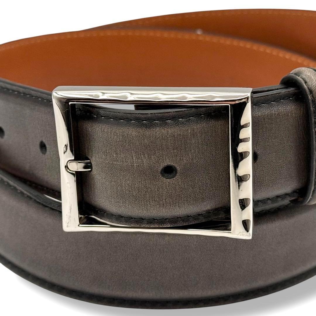 良品 Berluti クラシック パティーヌ レザーベルト 35MM イタリア製