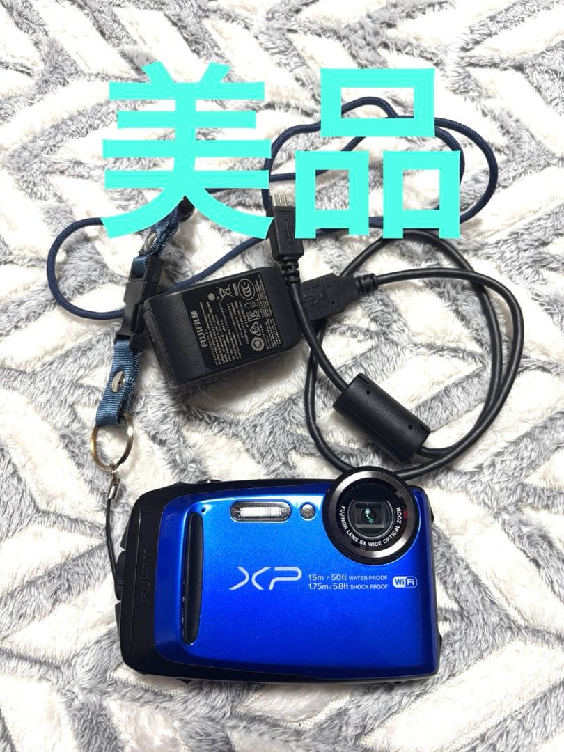 【美品】FUJIFILM FINEPIX 防水デジタルカメラ XP80 ブルー