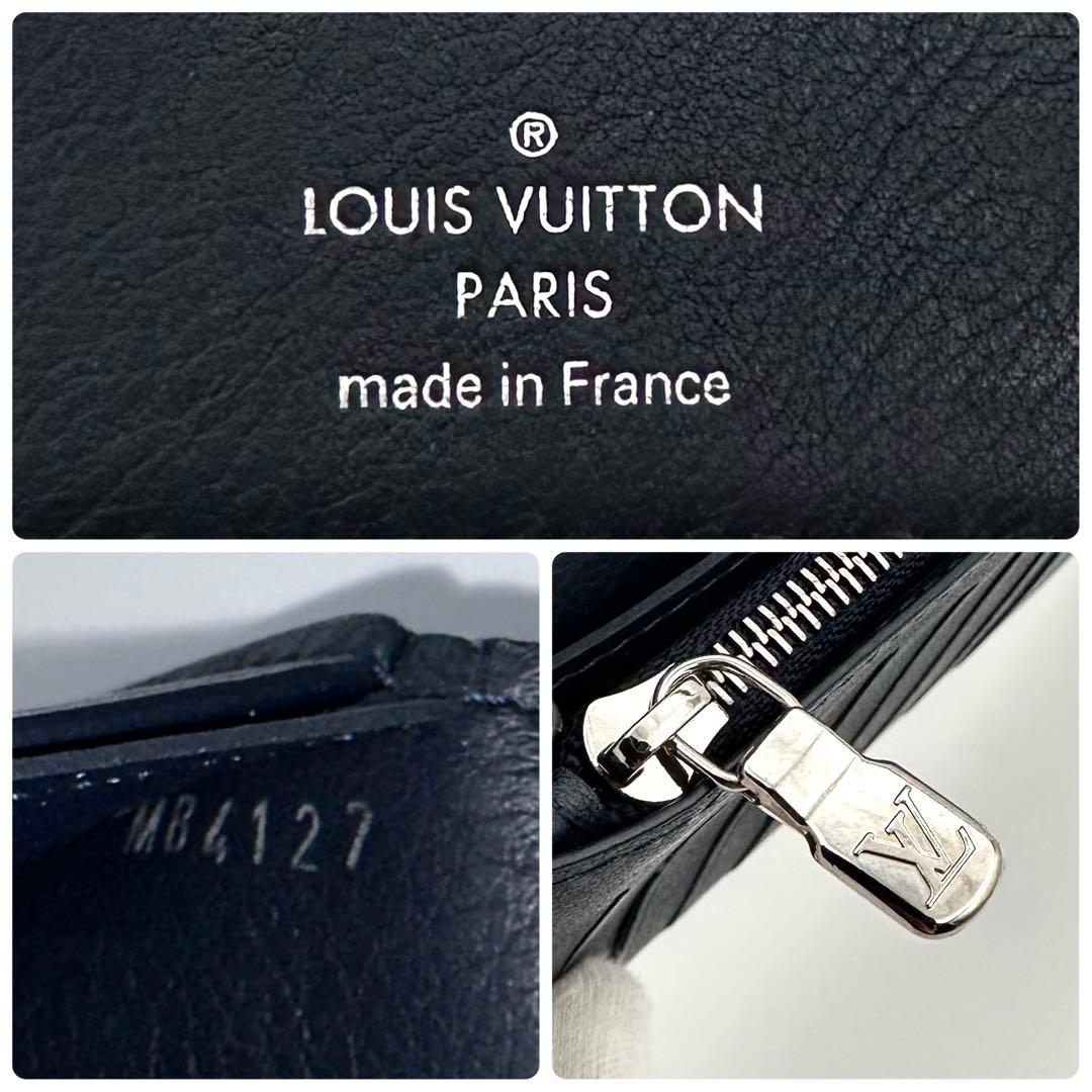 【未使用級】ルイヴィトン LVサークル ポルトフォイユ ブラザ アンディゴブルー